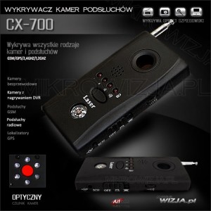 Laserowy wykrywacz kamer, podsłuchów nadajników GPS CX-700 (1)